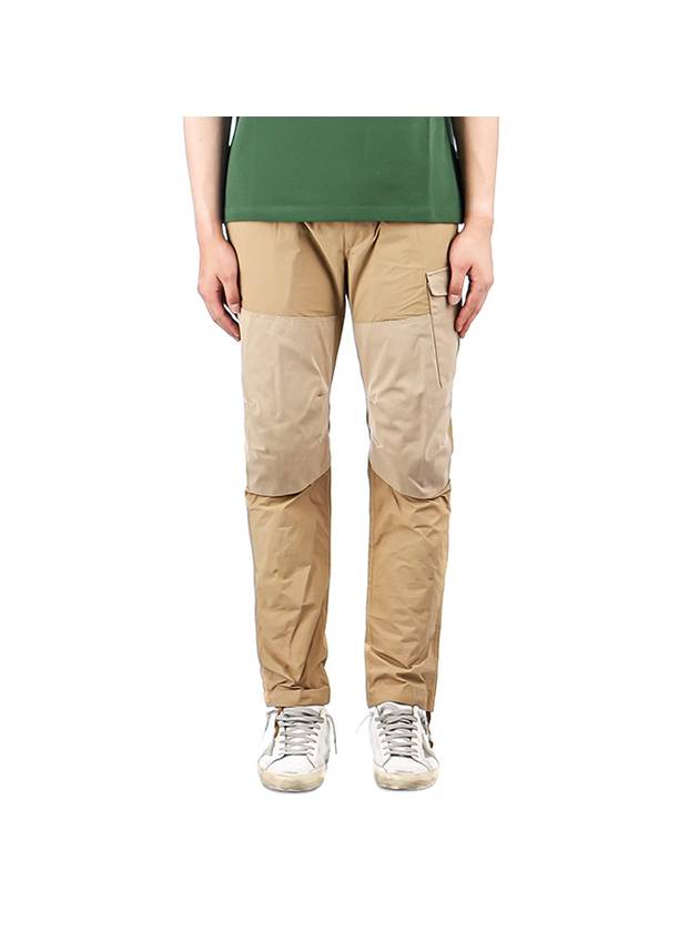 Men's Garment Dyed Nylon Cargo Straight Pants Beige - TEN C - BALAAN 1