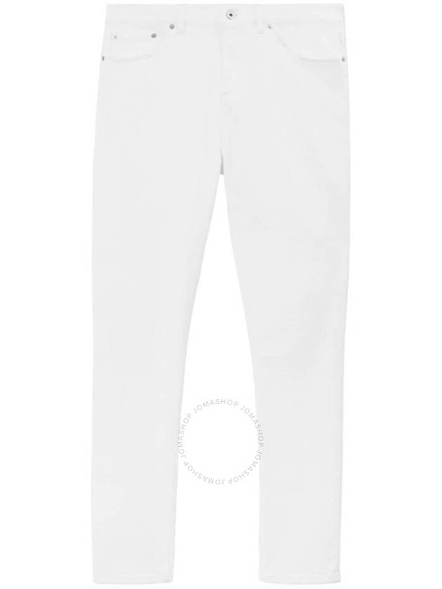 Stretch Denim Slim Fit Jeans White - BURBERRY - BALAAN 2