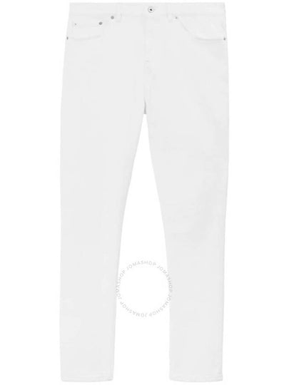 Stretch Denim Slim Fit Jeans White - BURBERRY - BALAAN 2