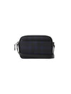 Logo Plaque Paddy Check Pattern Messenger Bag Navy - BURBERRY - BALAAN 3