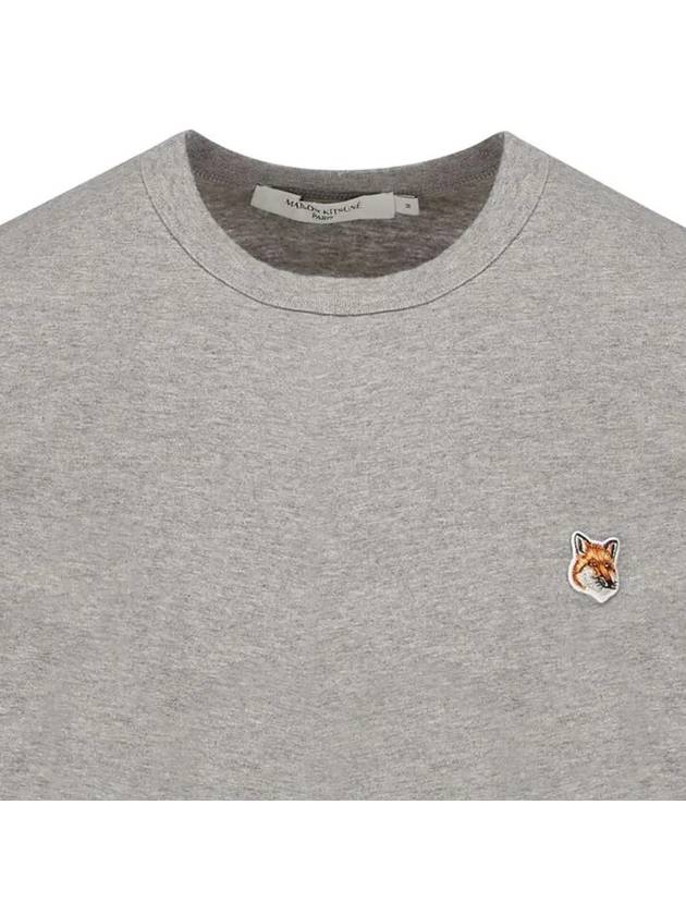 Fox Head Patch Classic Short Sleeve T-Shirt Grey Melange - MAISON KITSUNE - BALAAN 4