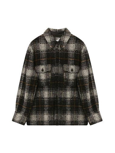 Kervont Check Shirt Jacket Anthracite - ISABEL MARANT - BALAAN 1