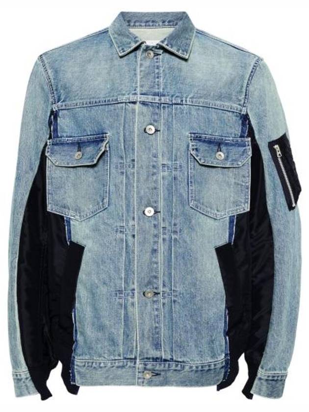 Men's Denim Jacket Blue - SACAI - BALAAN 1