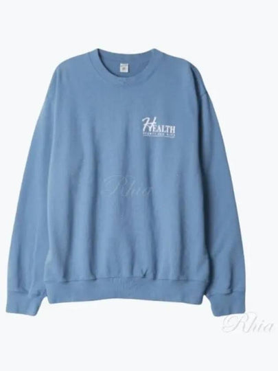 Crew Neck Brushed Sweatshirt Blue - SPORTY & RICH - BALAAN 2