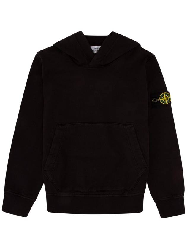 Compass Logo Patch Hoodie Black - STONE ISLAND - BALAAN 1