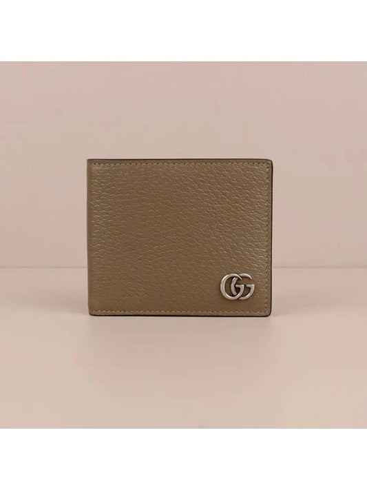 GG Marmont Leather Half Wallet Taupe - GUCCI - BALAAN 2