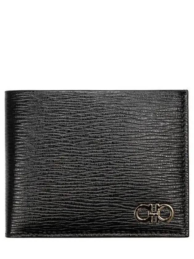 Gancini Half Wallet Black - SALVATORE FERRAGAMO - BALAAN 2