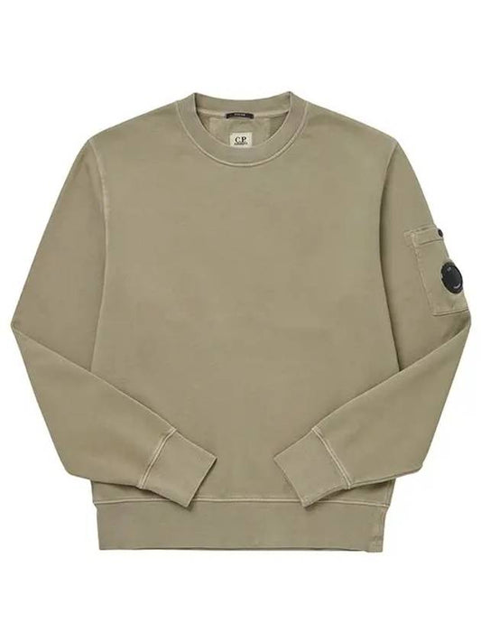 CP Company 15CMSS008A 006372R 335 Diagonal Brushed Emerized Lens Wappen Fleece Men s Sweatshirt - STONE ISLAND - BALAAN 1