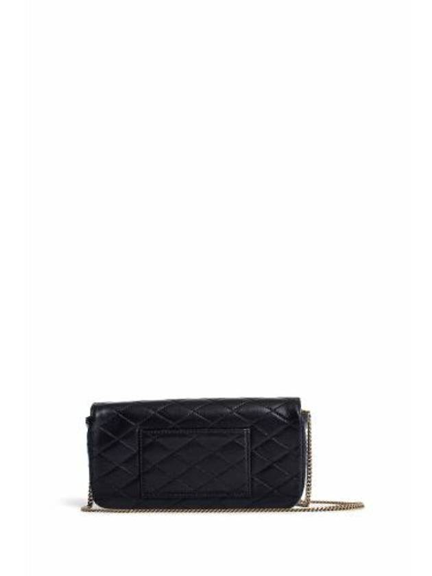 Gaby Chain Quilting Leather Cross Bag Black - SAINT LAURENT - BALAAN 9