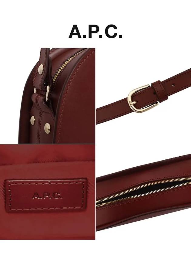 Demi Lune Half Moon Cross Bag Burgundy - A.P.C. - BALAAN 4