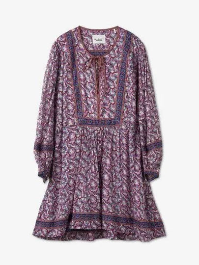 Women's Organic Cotton Mini Dress Violet - ISABEL MARANT - BALAAN 2