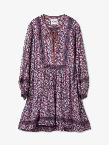 Women's Organic Cotton Mini Dress Violet - ISABEL MARANT - BALAAN 1