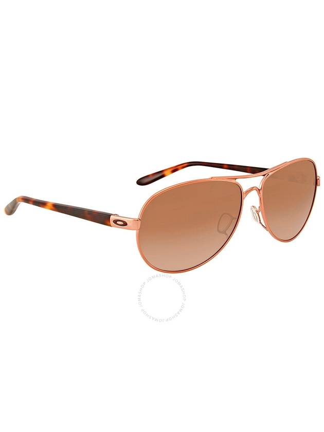 Oakley Feedback VR50 Brown Gradient Pilot Ladies Sunglasses OO4079 407901 59 - OAKLEY - BALAAN 3