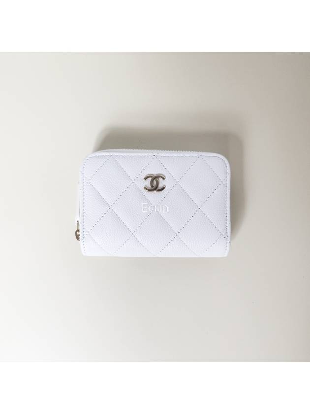 Classic zipper coin card wallet white caviar gold AP0216 - CHANEL - BALAAN 3