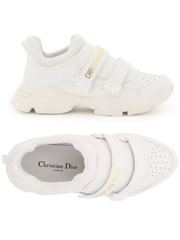 Women's D Wonder Strap Rubber Sole Low Top Sneakers White - DIOR - BALAAN 2