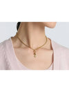 Petit CD Lucky Charms Necklace Gold Finish Metal - DIOR - BALAAN 3