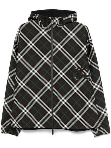 Reversible Check Hooded Jacket Snug - BURBERRY - BALAAN 1