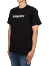 Logo Print Cotton Short Sleeve T-Shirt Black - BURBERRY - BALAAN 3