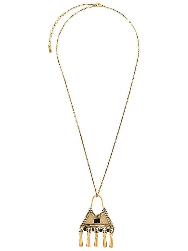 Triangle Charm Pendant Necklace Gold - SAINT LAURENT - BALAAN 2