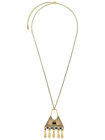 Triangle Charm Pendant Necklace Gold - SAINT LAURENT - BALAAN 2