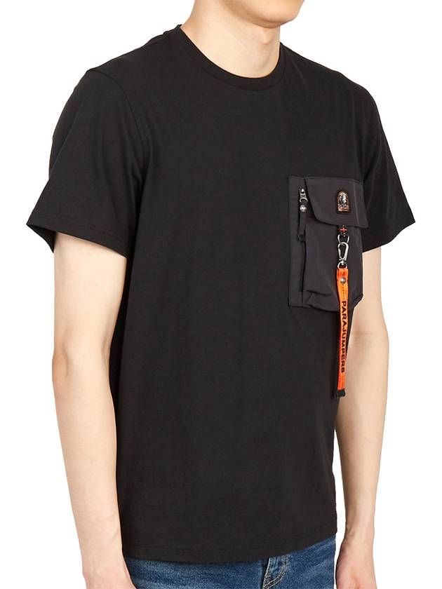 PMTEER07 BLACK Men s Short Sleeve T Shirt Regular Fit - PARAJUMPERS - BALAAN 5