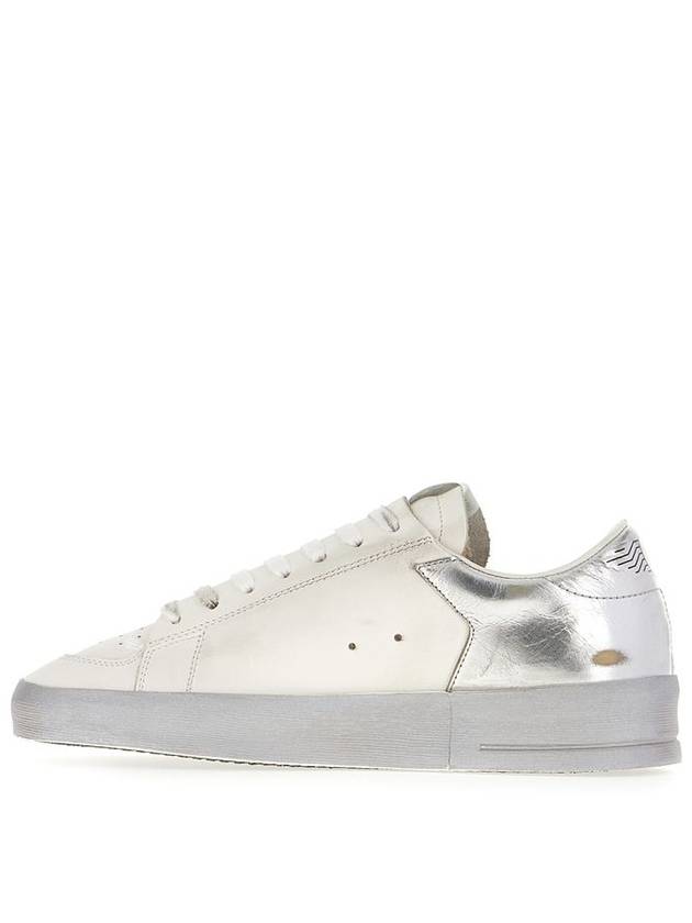 Stardan Silver Tab Low Top Sneakers White - GOLDEN GOOSE - BALAAN 4