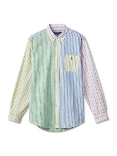 Custom Fit Striped Oxford Fun Shirt Multi - POLO RALPH LAUREN - BALAAN 1