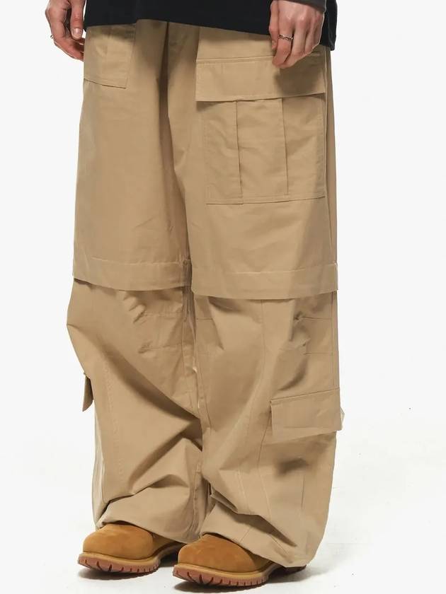 Double pocket wide cargo pants beige - CPGN STUDIO - BALAAN 3