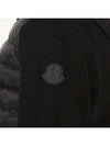 Women's Padded Wool Zip-Up Hooded Cardigan Black - MONCLER - BALAAN 8