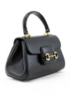 Horsebit 1955 Top Handle Mini Leather Tote Bag Black - GUCCI - BALAAN 4