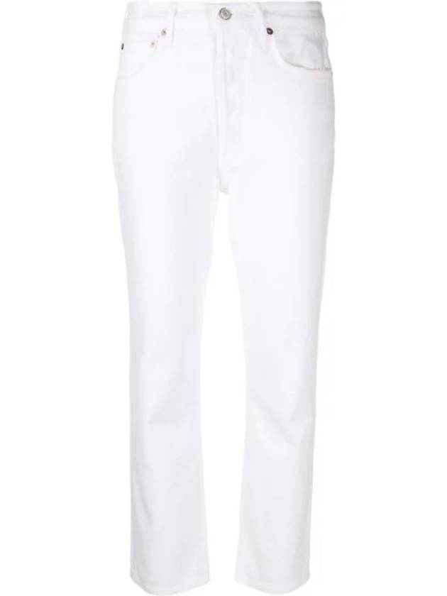 High Waist Crop Jeans White - AGOLDE - BALAAN 1