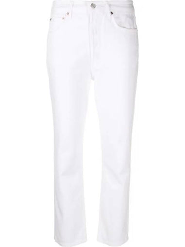 High Waist Crop Jeans White - AGOLDE - BALAAN 1