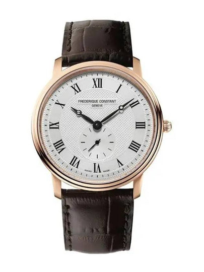 Classics Slimline Watch Gold Brown - FREDERIQUE CONSTANT - BALAAN 2