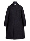 Floral Embossed Single Coat Black - MAISON MARGIELA - BALAAN 4