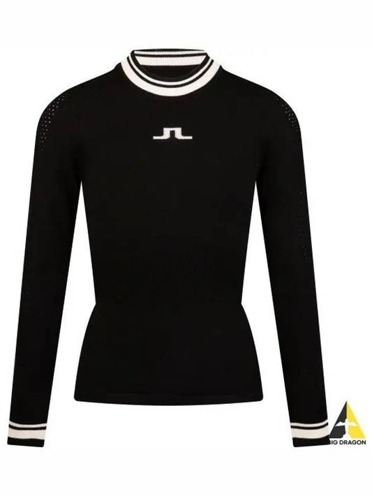 Bree Ribbed Waist Knit Top Black - J.LINDEBERG - BALAAN 2