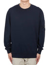 Light Fleece Crew Neck Sweatshirt Navy - CP COMPANY - BALAAN 2