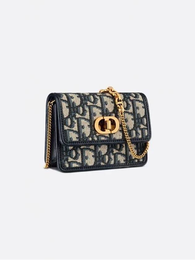 Miss Caro Micro Oblique Jacquard Cross Bag Blue - DIOR - BALAAN 3