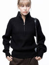 Four Woman Women s Soft Cable Half Zip up Knit Black W243TP01BK - CHANCE'S NOI - BALAAN 7