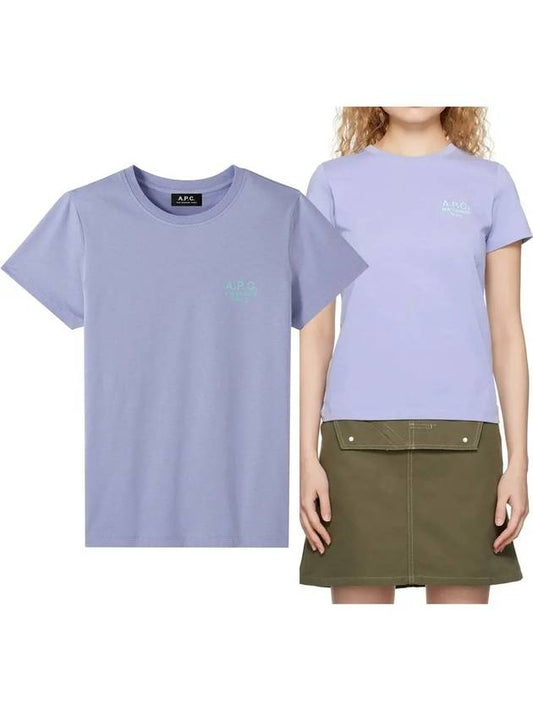 New Denise Logo Short Sleeve T-Shirt Lilac - A.P.C. - BALAAN 2