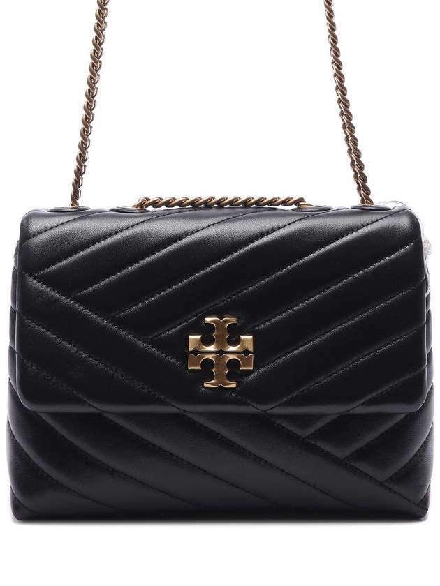 Kira Chevron Convertible Strap Small Shoulder Bag Black - TORY BURCH - BALAAN 3