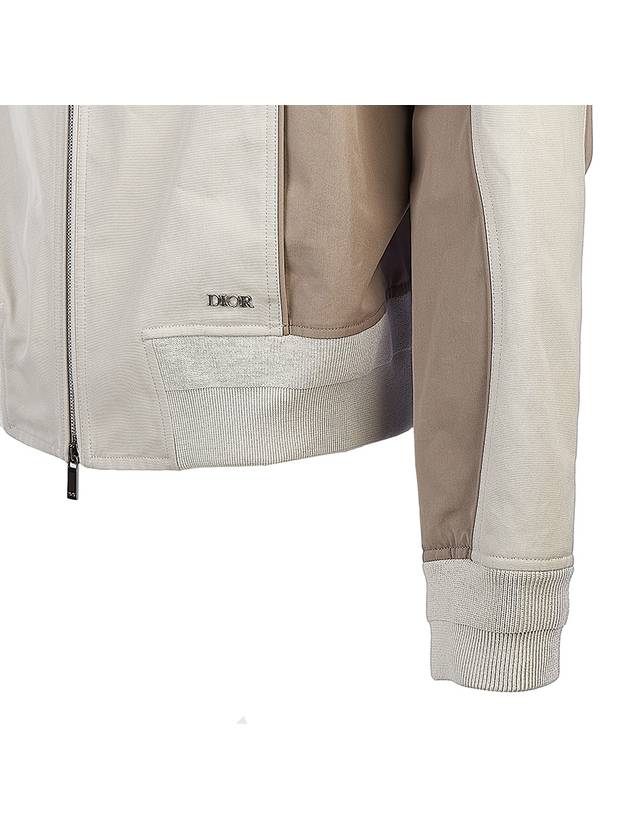 Cotton Canvas Bomber Jacket Beige - DIOR - BALAAN 7