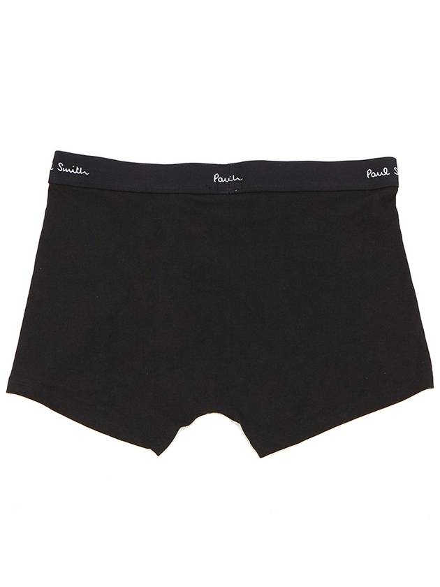 Men's Low Rise Logo Cotton Blend Briefs 3 Pack Black - PAUL SMITH - BALAAN 4