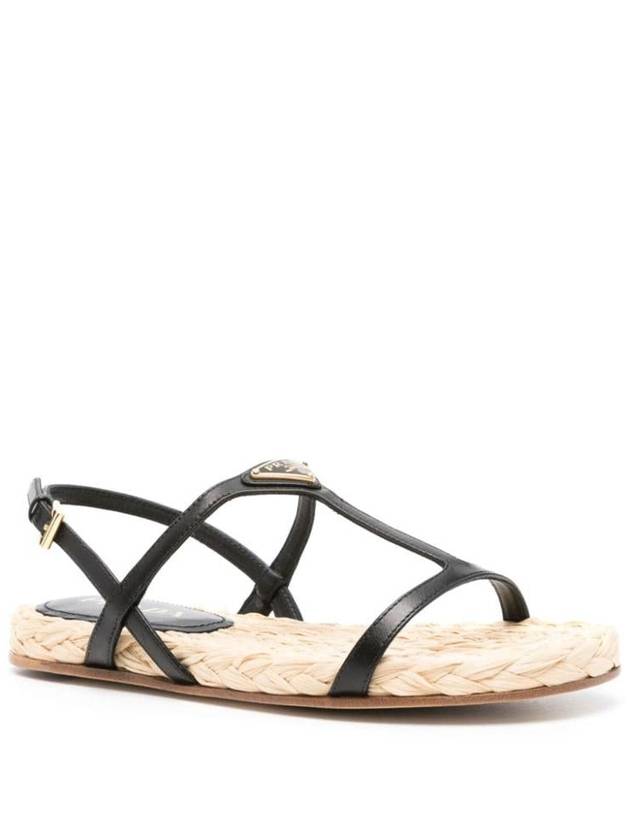 N26 women sandals logo detailed nappa flat sandals - PRADA - BALAAN 3