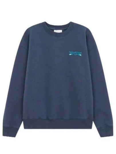 Women's Brushed Sweatshirt Navy - MAISON KITSUNE - BALAAN 2