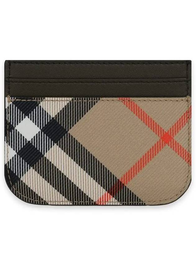 Check Card Wallet Beige - BURBERRY - BALAAN 3