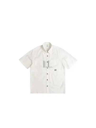 Cotton Popeline Short Sleeve Shirt White - CP COMPANY - BALAAN 2