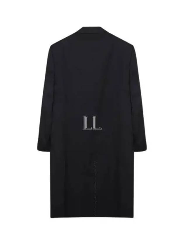 Virgin Wool Oversized Fit Single Coat Black - AMI - BALAAN 2