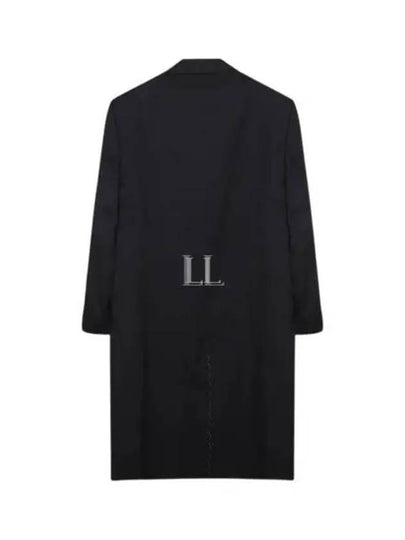 Virgin Wool Oversized Fit Single Coat Black - AMI - BALAAN 2