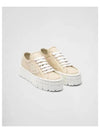 Double Wheel Re-Nylon Gabardine Low-Top Sneakers Sand - PRADA - BALAAN 2