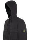 Cotton Twill Stretch Hooded Jacket Black - STONE ISLAND - BALAAN 4